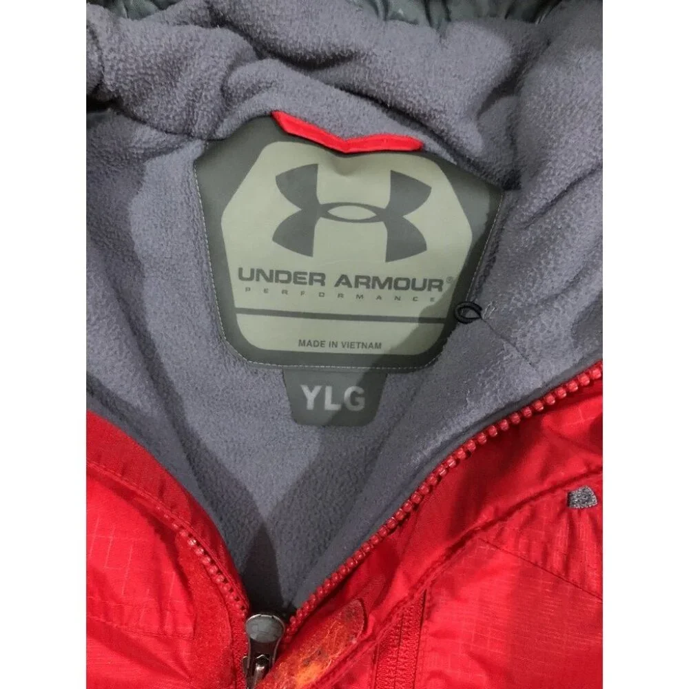 UNDER ARMOUR Winter Jacket Youth Large YLG Red Cold Gear Excellent
